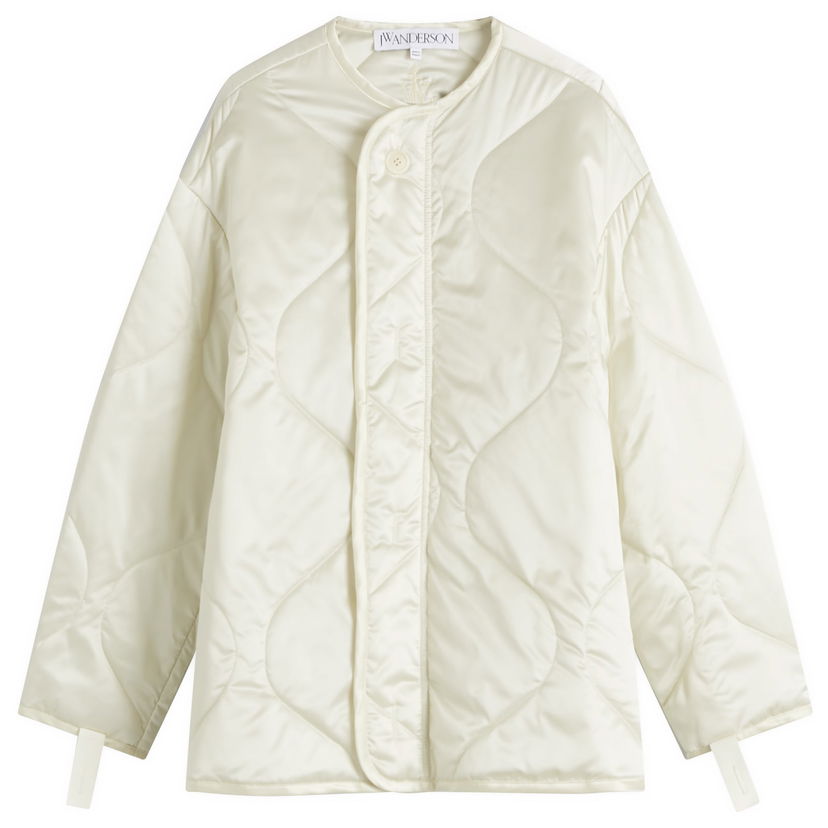 Pufferjacka JW Anderson Oversized Quilted Jacket Vit | JK0374-PG1680-006