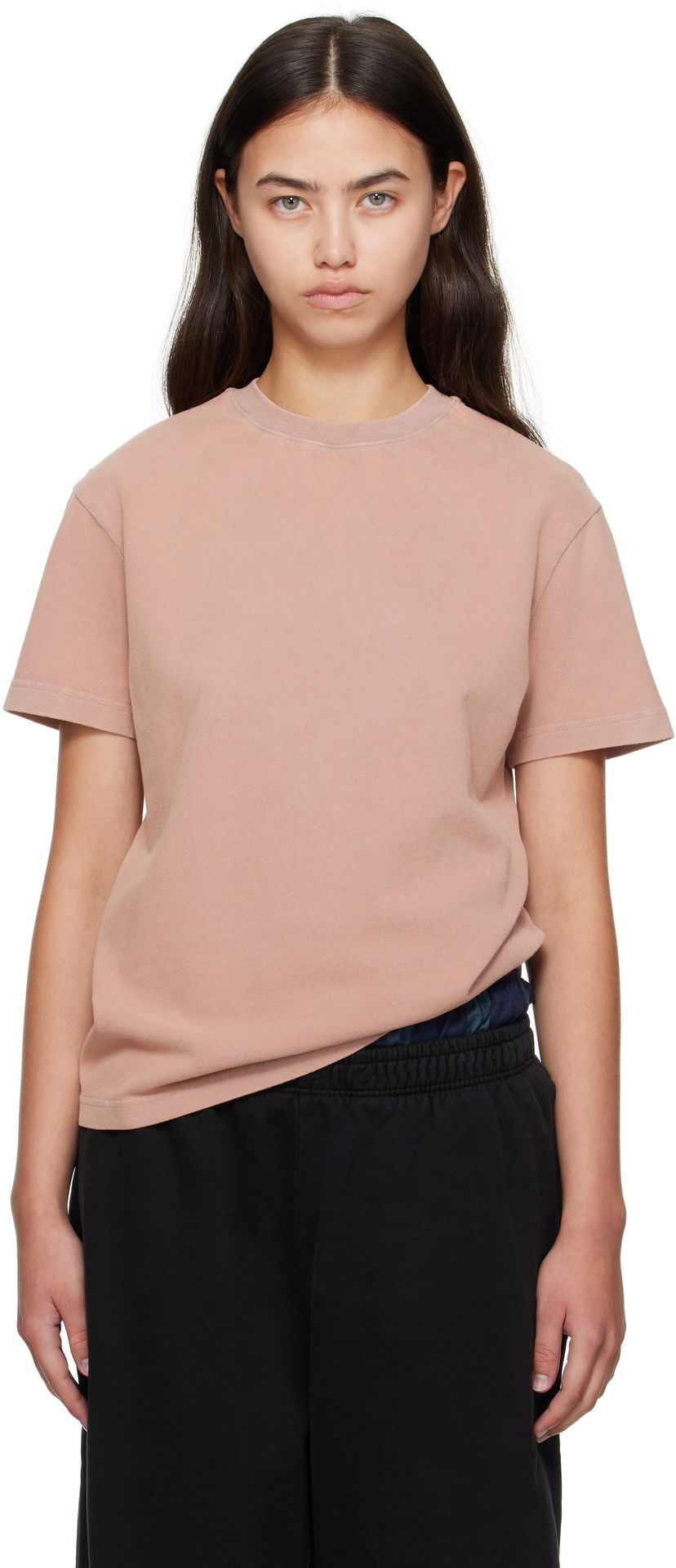 T-shirt Acne Studios Acne Studios Cotton Crewneck T-Shirt Rosa | CL0352-