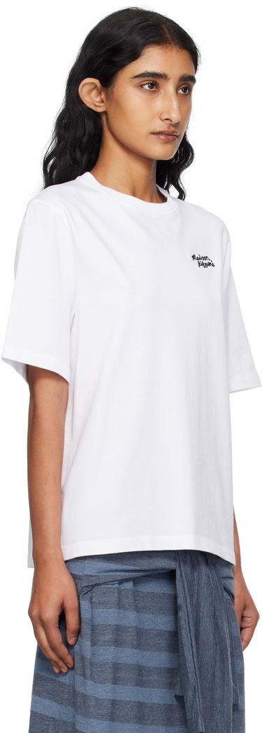 T-shirt MAISON KITSUNÉ Maison Kitsuné Handwriting Comfort T-Shirt Vit | PW00114KJ0119, 1
