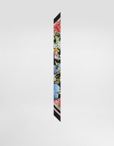 Halsduk Dolce & Gabbana Dolce & Gabbana Floral-Print Twill Headscarf Svart | FS215AGDCV8H45KU, 1