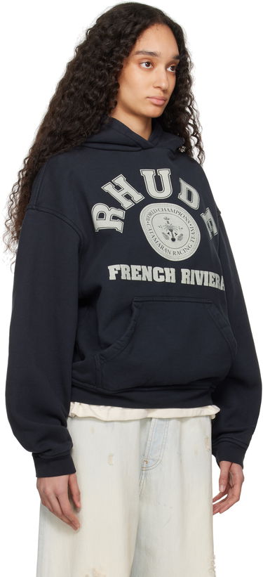 Sweatshirt Rhude Rhude 'French Riviera' Graphic Hoodie Svart | RHPS25HO04012, 4