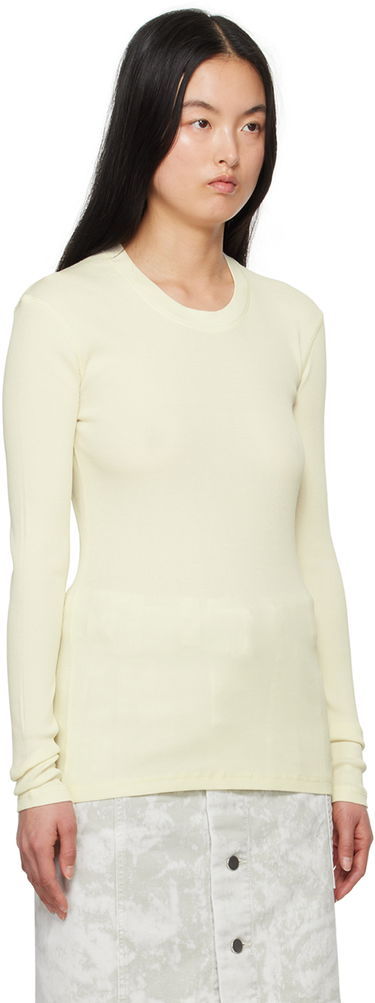 Sweater LEMAIRE LEMAIRE Women's Ribbed Long Sleeve T-Shirt Gul | TO1147 LJ1017, 3