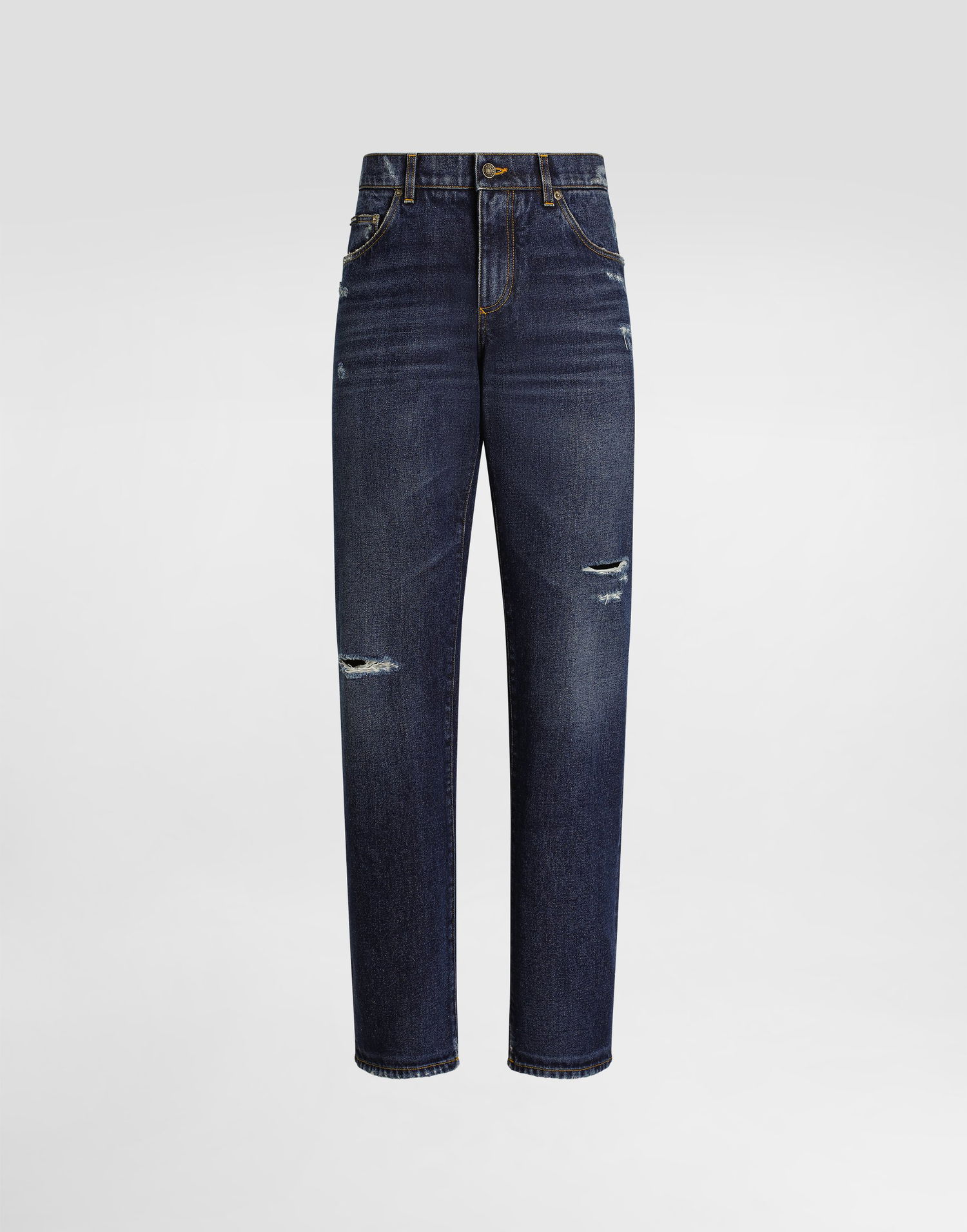 Jeans Dolce & Gabbana Dolce & Gabbana Loose Fit Distressed Denim Jeans Blå | GYJDADG8NK6S9001, 0