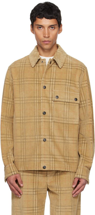 Skjorta Burberry Burberry Check Corduroy Overshirt Beige | 8113164, 0