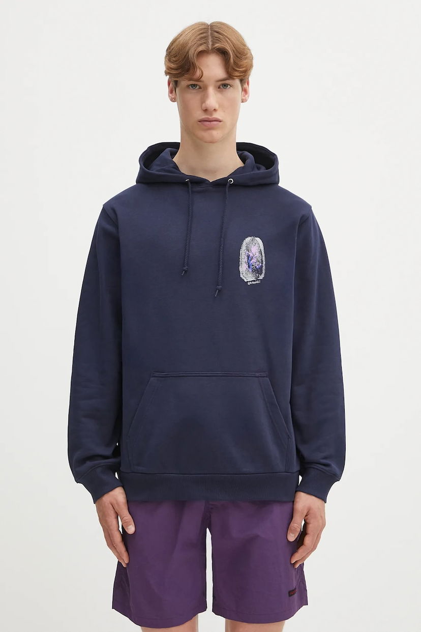 Sweatshirt GRAMICCI Gramicci Thumbprint Hoodie Mörkblå | G5SU.J109