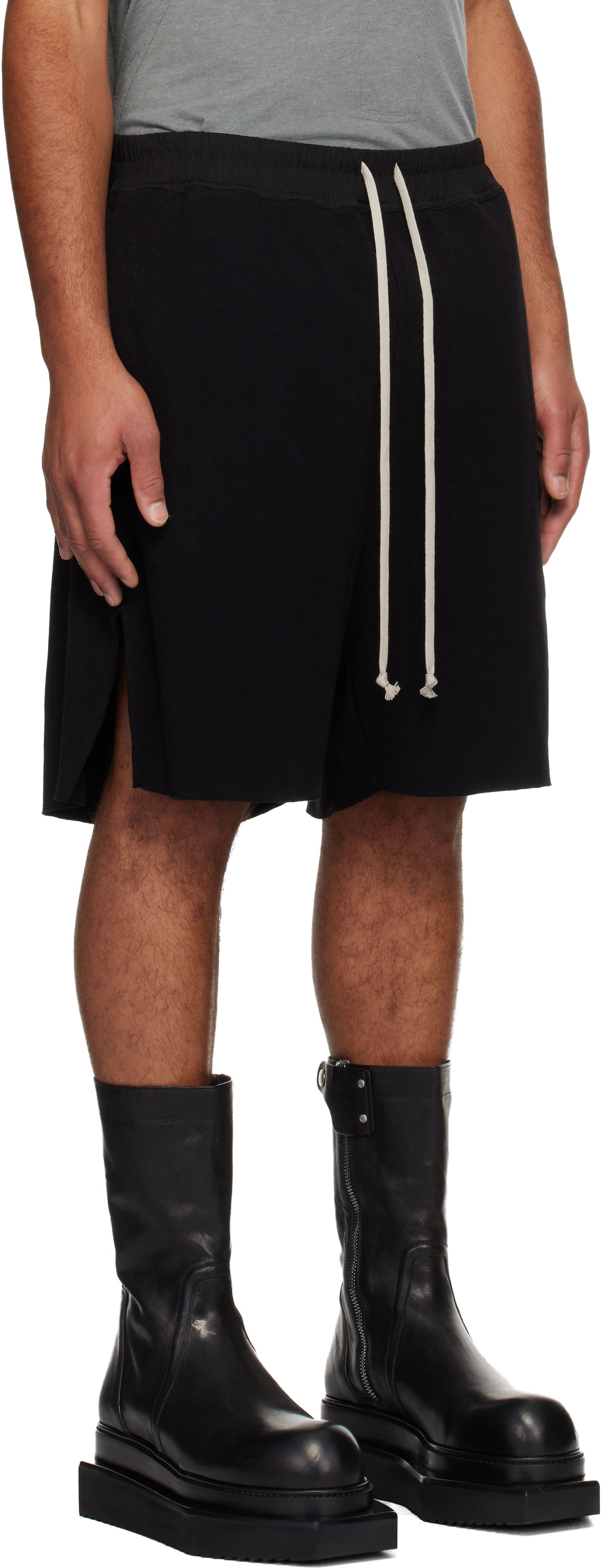 Shorts Rick Owens Concordians Boxers Shorts Svart | RU02E1397 RJTC, 1