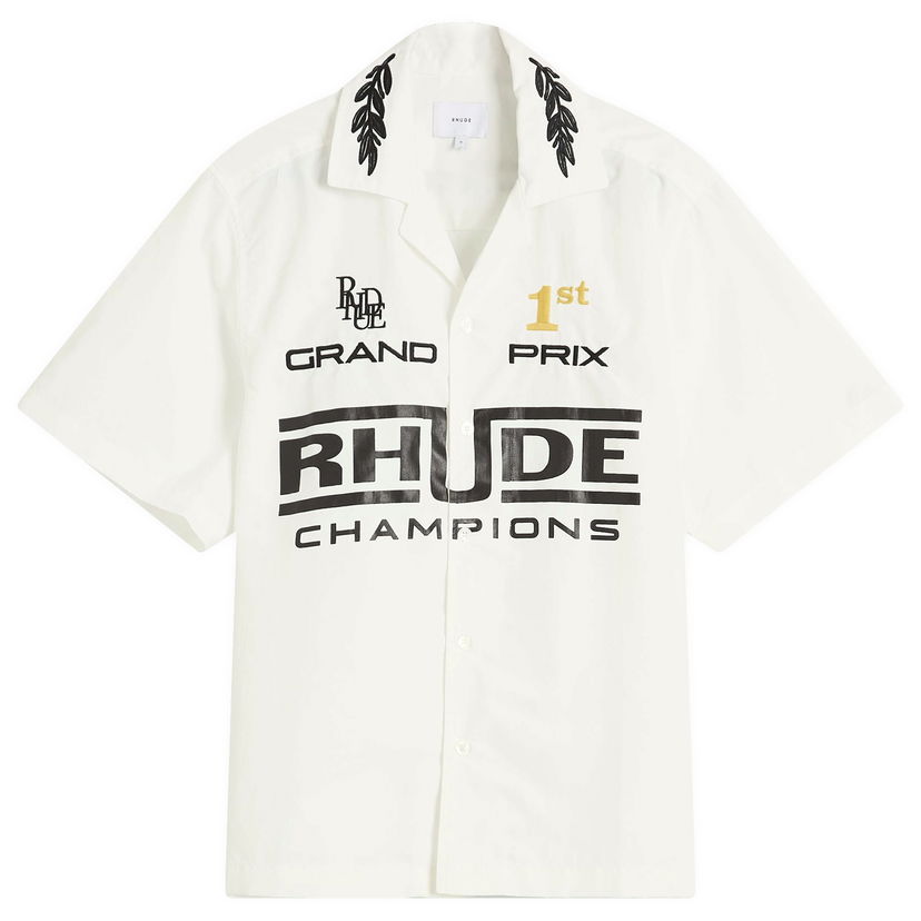 Skjorta Rhude Rhude Champions Snap Shirt, Size Large Vit | RHPS25SR010050075