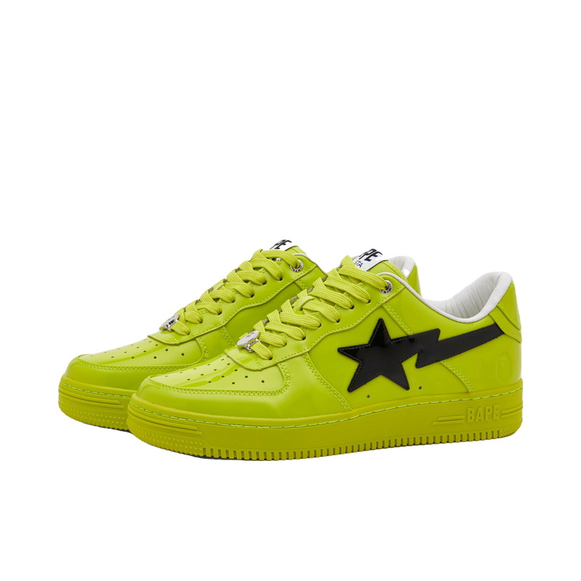 Sneakers och skor BAPE A Bathing Ape Men's BAPE Sta Painted Leather Sneakers in Yellow, Size UK 8 | END. Clothing Gul | 001FWK301302M-YLW