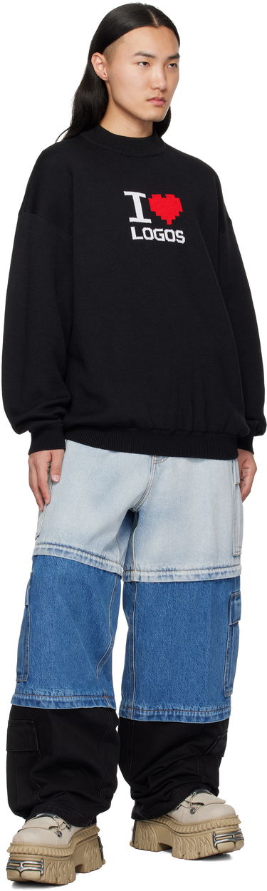 Sweater VETEMENTS Vetements 'I Love Logos' Sweater Svart | UA66KN130B, 3