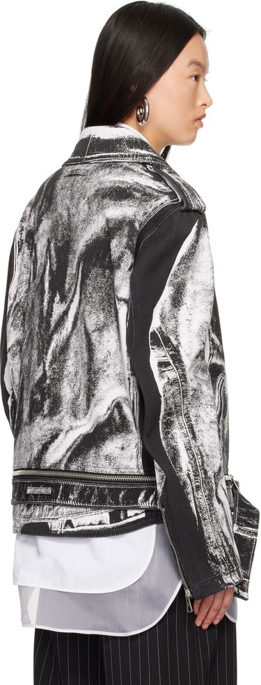 Jacka Jean Paul Gaultier Jean Paul Gaultier Trompe-L’Œil Perfecto Denim Jacket Vit | 25/33-F-BL055I-C569-0001, 2