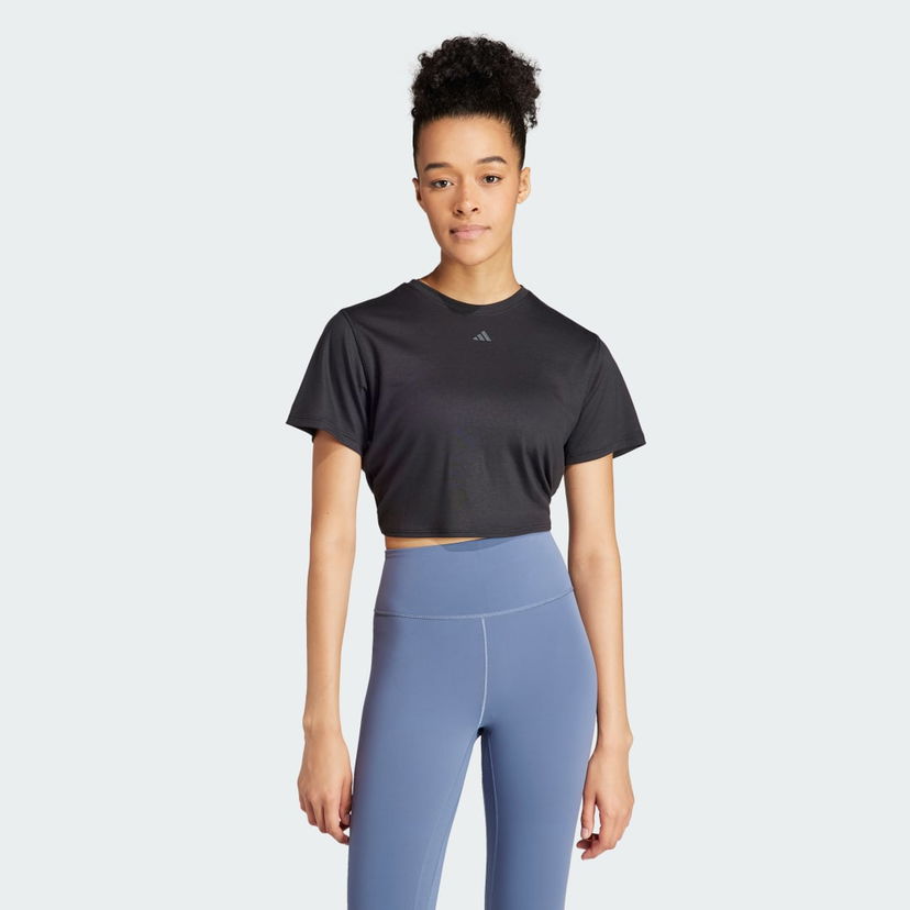 T-shirt adidas Performance Yoga Studio Wrapped Tee Svart | IS2988