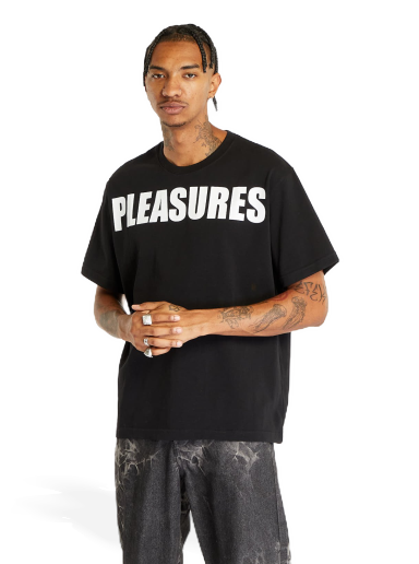 T-shirt Pleasures Expand Heavyweight Short Sleeve Tee Black Svart | P23F032 BLACK