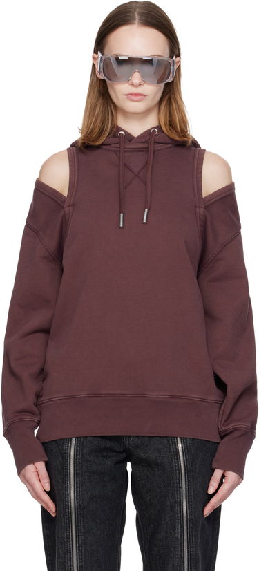 Sweatshirt Jean Paul Gaultier Jean Paul Gaultier Cut Out Hoodie Bourgogne | 25/04-W-TO361-J018-28, 0