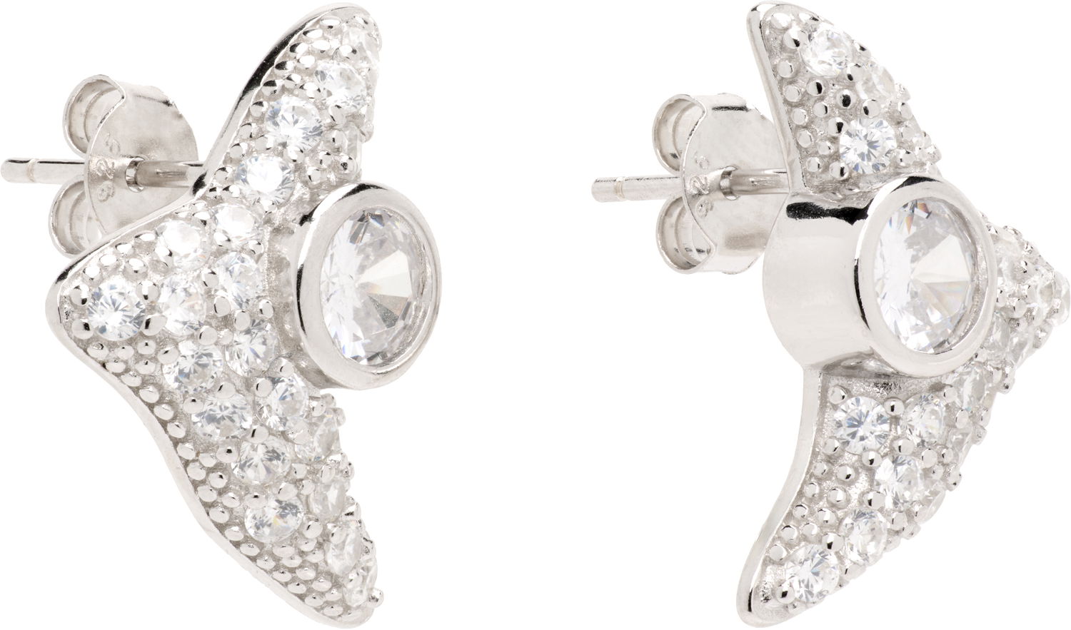 Örhängen Collina Strada Collina Strada Trigon Crystal Stud Earrings Metallisk | XX1087, 1