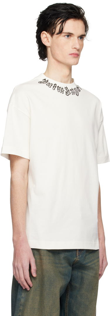 T-shirt Palm Angels Flame Logo T-Shirt Vit | PMAA001S25JER0020310, 1