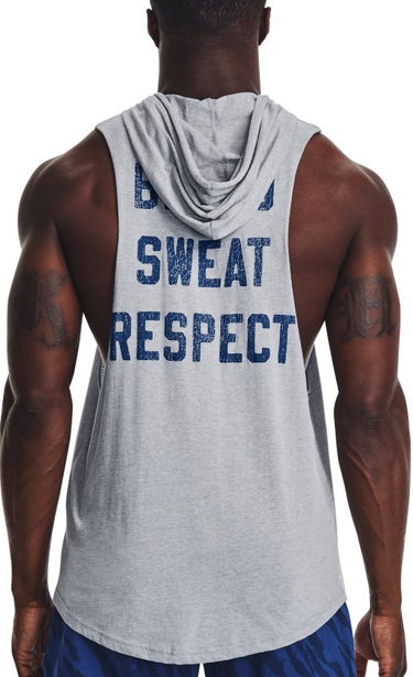 Linne Under Armour Project Rock Bull Sleeveless Hoodie Grå | 1376939-035, 1