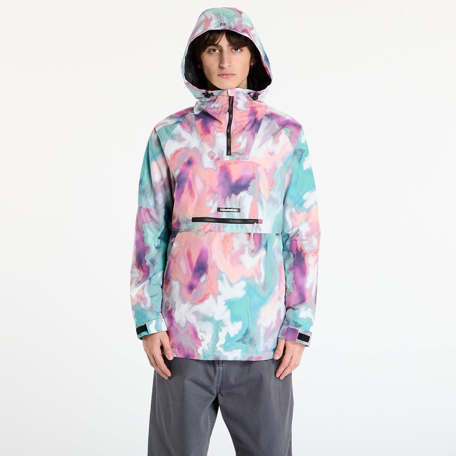 Jacka Horsefeathers Fiora Swirl Print Hooded Anorak Jacket Flerfärgad | OW230A, 0