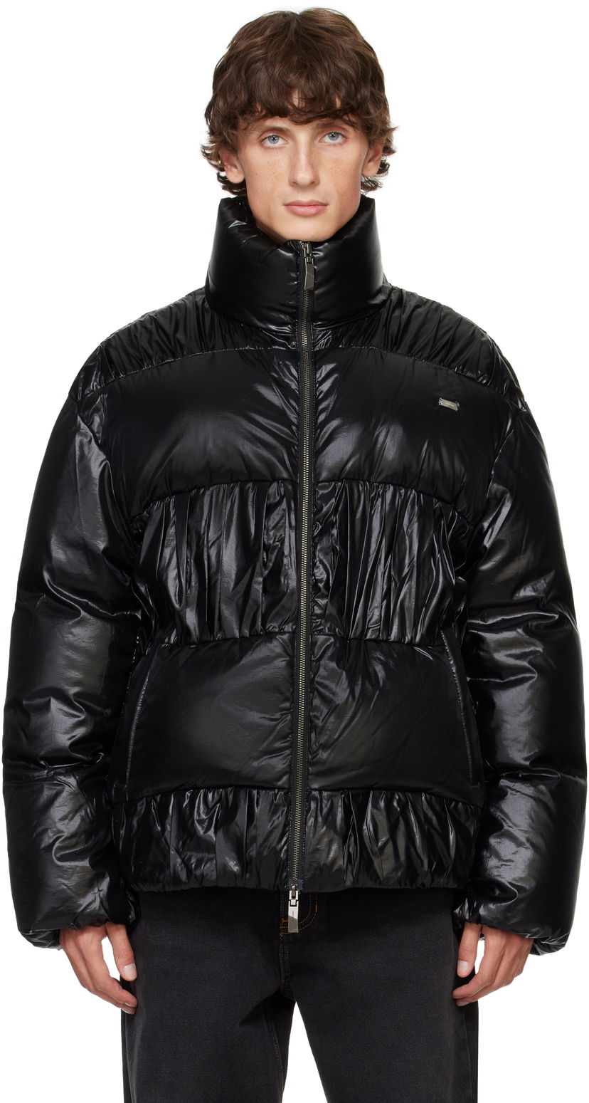 Pufferjacka ADER ERROR Gathered Down Jacket Svart | BN01FWDW0101BK