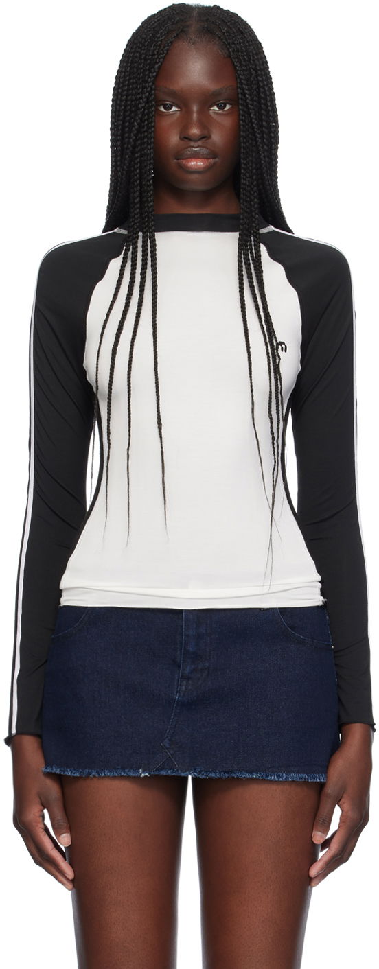 T-shirt Miaou Miaou Madeline Long Sleeve T-Shirt Vit | 7126TJBBLK