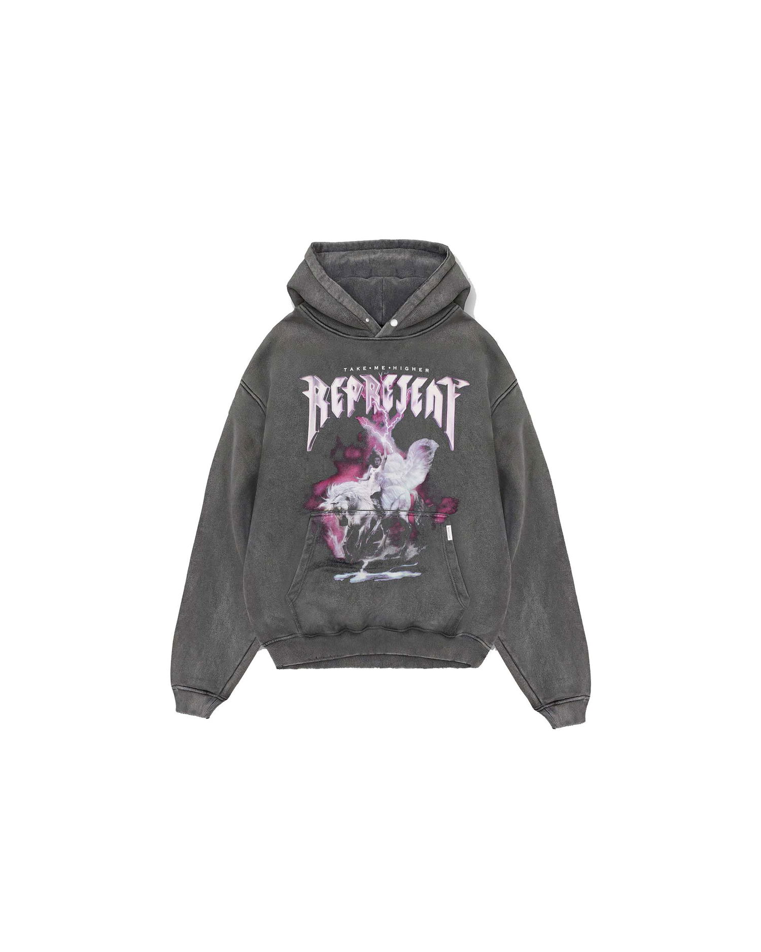 Sweatshirt Represent Clo Represent Take Me Higher Hoodie Vintage Grey Grå | MH4018-20, 0