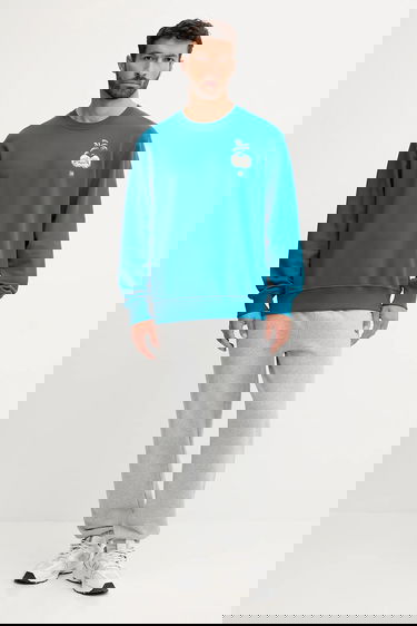 Sweatshirt The North Face Connect Relaxed Fit Crewneck Sweatshirt with Grow Your Own Way Graphic Print Turkos | NF0A8E3ZBSI1, 1