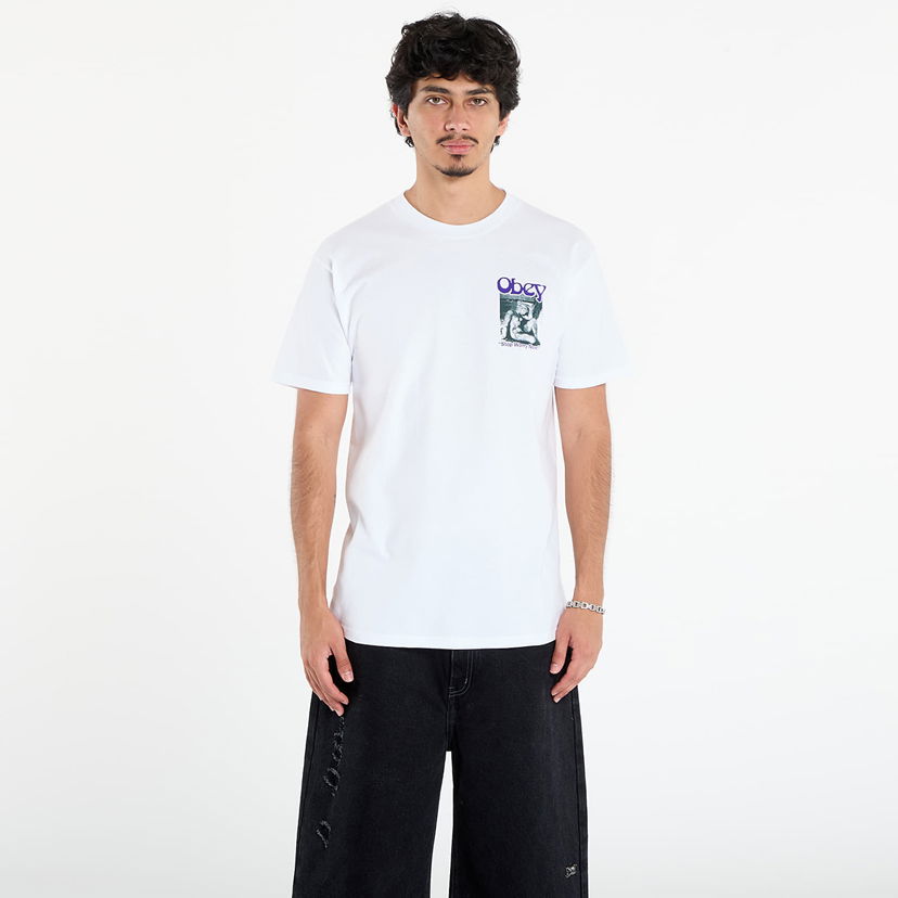 T-shirt OBEY OBEY Stop Worry Now T-Shirt Vit | 165264127-WHT