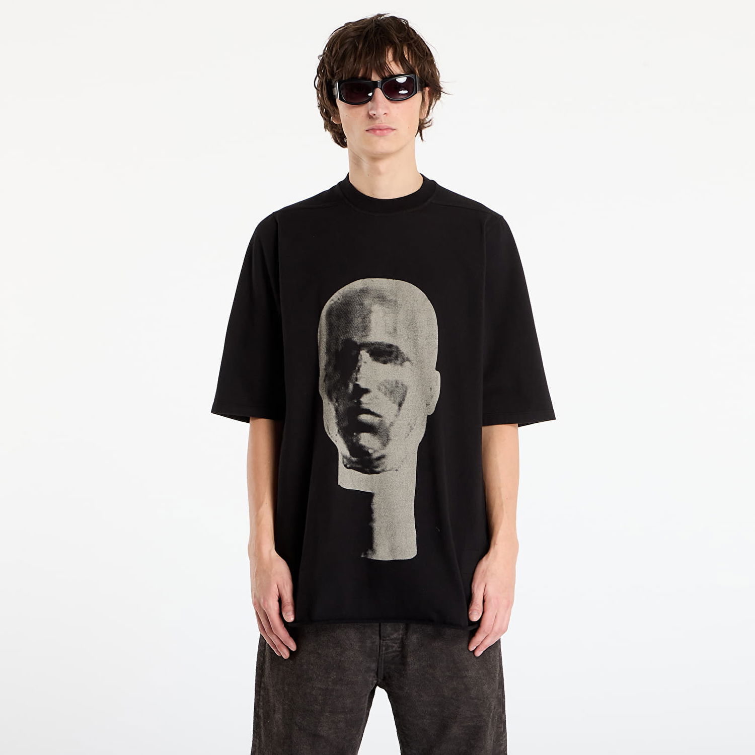 T-shirt Rick Owens Rick Owens DRKSHDW Jumbo Short Sleeve T-Shirt with Head Print Svart | DU02E7274 RIGEP1 0908, 0