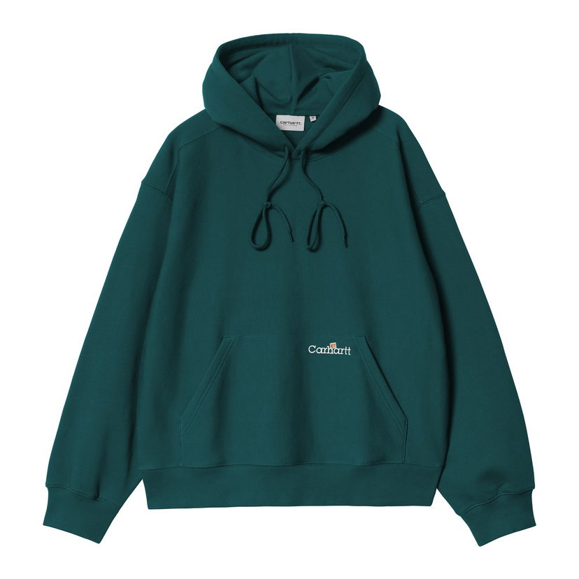 Sweatshirt Carhartt WIP Hooded Script Sweatshirt Grön | I034430_9