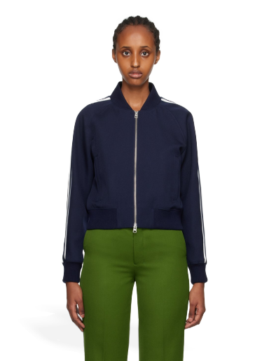 Jacka AMI Zip Bomber Jacket Mörkblå | FJK004.WV0004