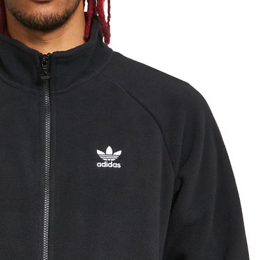 Sweatshirt adidas Originals Trefoil Teddy Fleece Jacket Svart | HK7295, 2