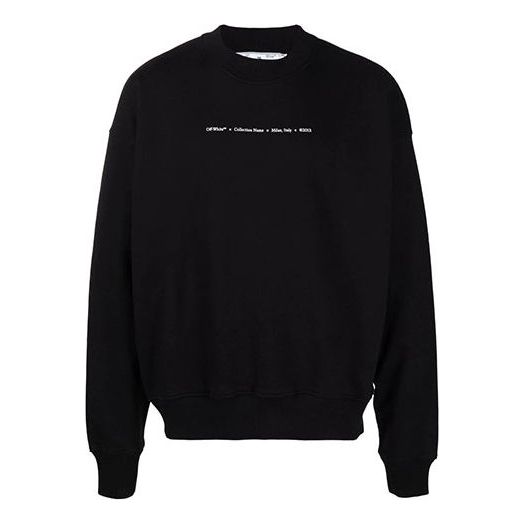Sweater Off-White Off-White FW21 Tornado Arrow Logo Sweatshirt Svart | OMBA054F21FLE0081084