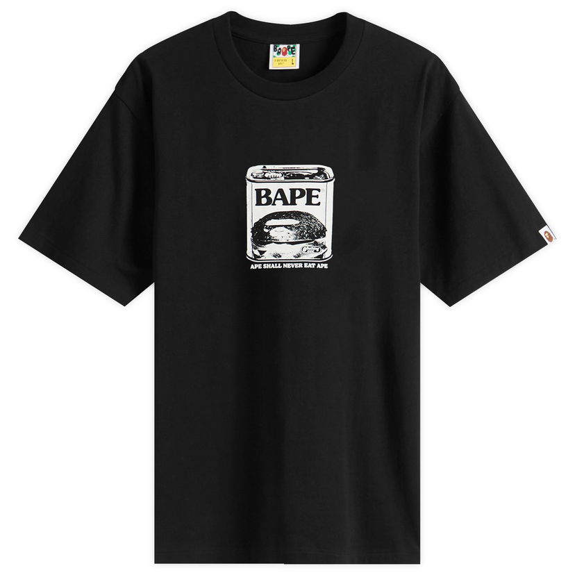 T-shirt BAPE A Bathing Ape Can Food T-Shirt, Size Small Svart | 001TEL801336M-BLK