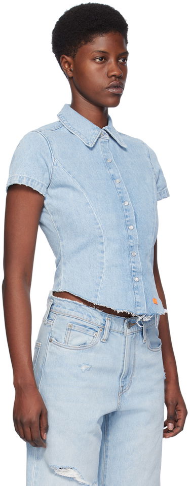 Skjorta ERL ERL Levi's Edition Short Sleeve Denim Shirt Blå | ERL07B301, 1