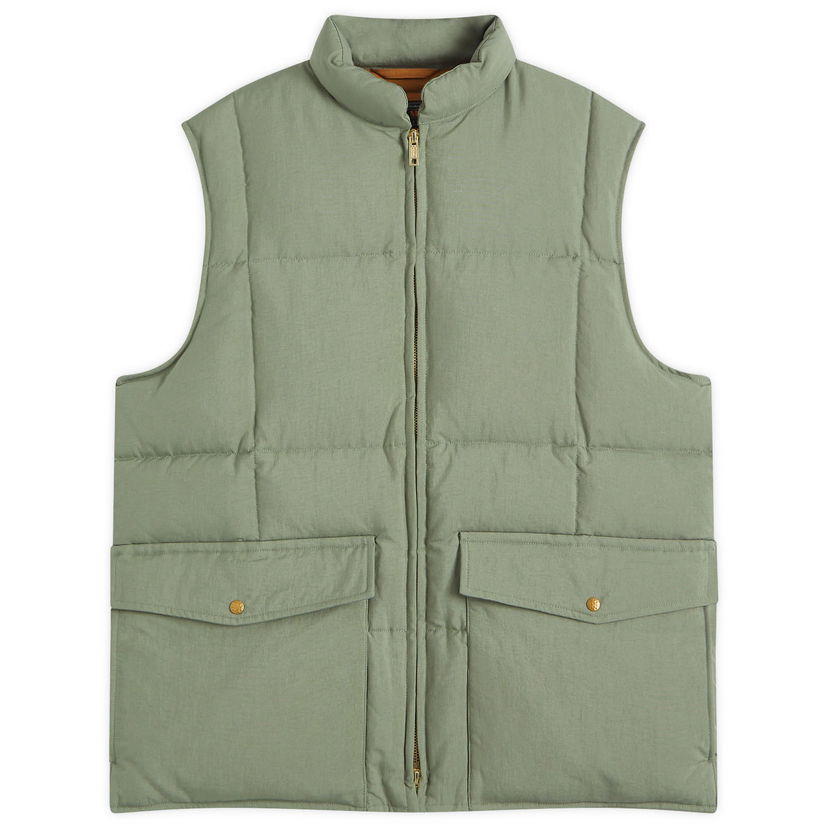 Väst BEAMS Beams Plus Nylon Oxford Down Vest, Size Large Grön | 3806-0112-139-67
