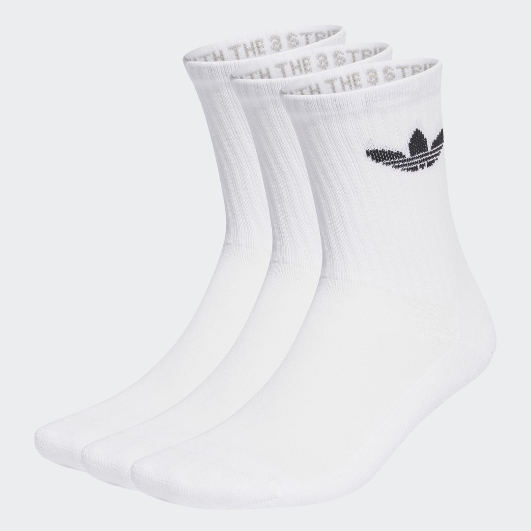 Strumpor adidas Originals Trefoil Cushion Crew Socks - 3 pack Vit | IJ5616, 1