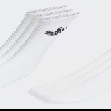 Strumpor adidas Originals Trefoil Cushion Crew Socks - 3 pack Vit | IJ5616, 1