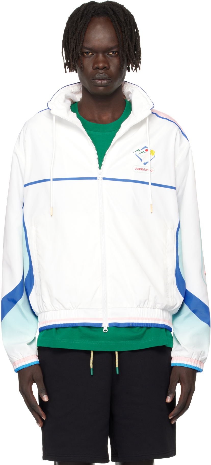 Vindjacka Casablanca Casablanca Casa Sportif Windbreaker Jacket Vit | U-MPF25-JK-033-01