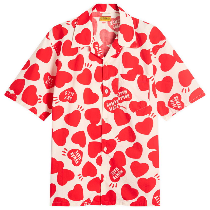 Skjorta Human Made Heart Vacation Shirt, Size Large Vit | HM29SH026-WHT