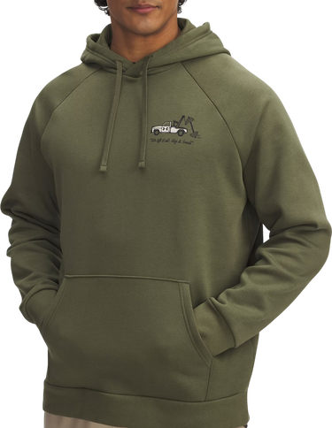 Sweatshirt Under Armour Rival Fleece Hooded Sweatshirt with 'We lift it all' Design Grön | 6003955-390, 0