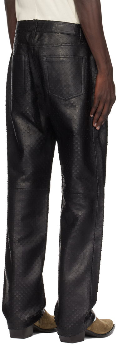 Jeans Helmut Lang Helmut Lang Hole-Punched Worker Leather Pants Svart | O06HM210, 2