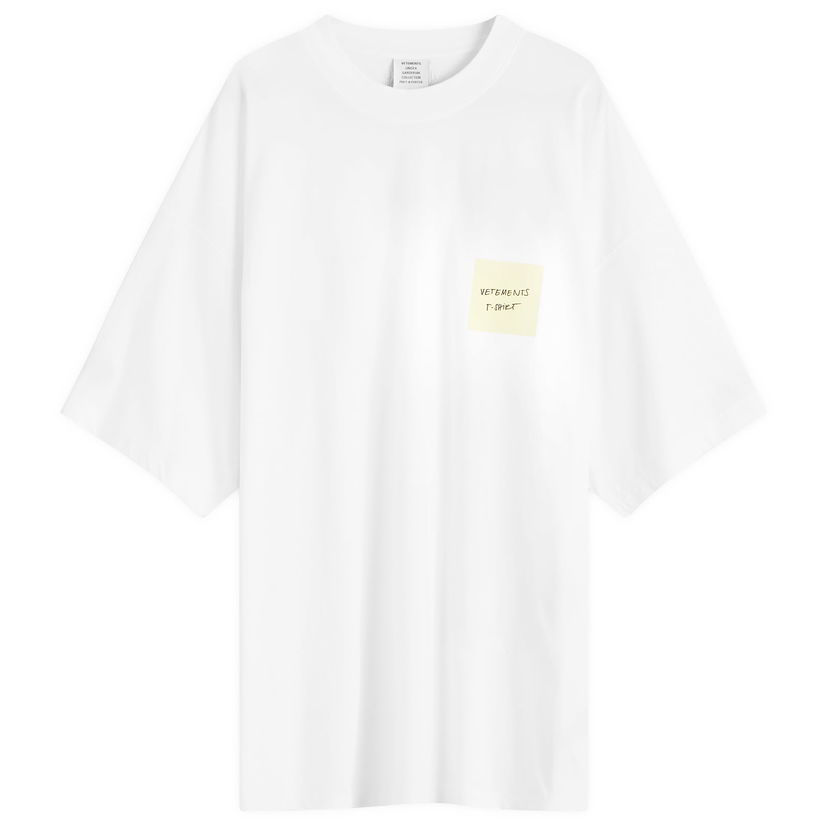 T-shirt VETEMENTS Sticker T-Shirt Vit | UA65TR210W