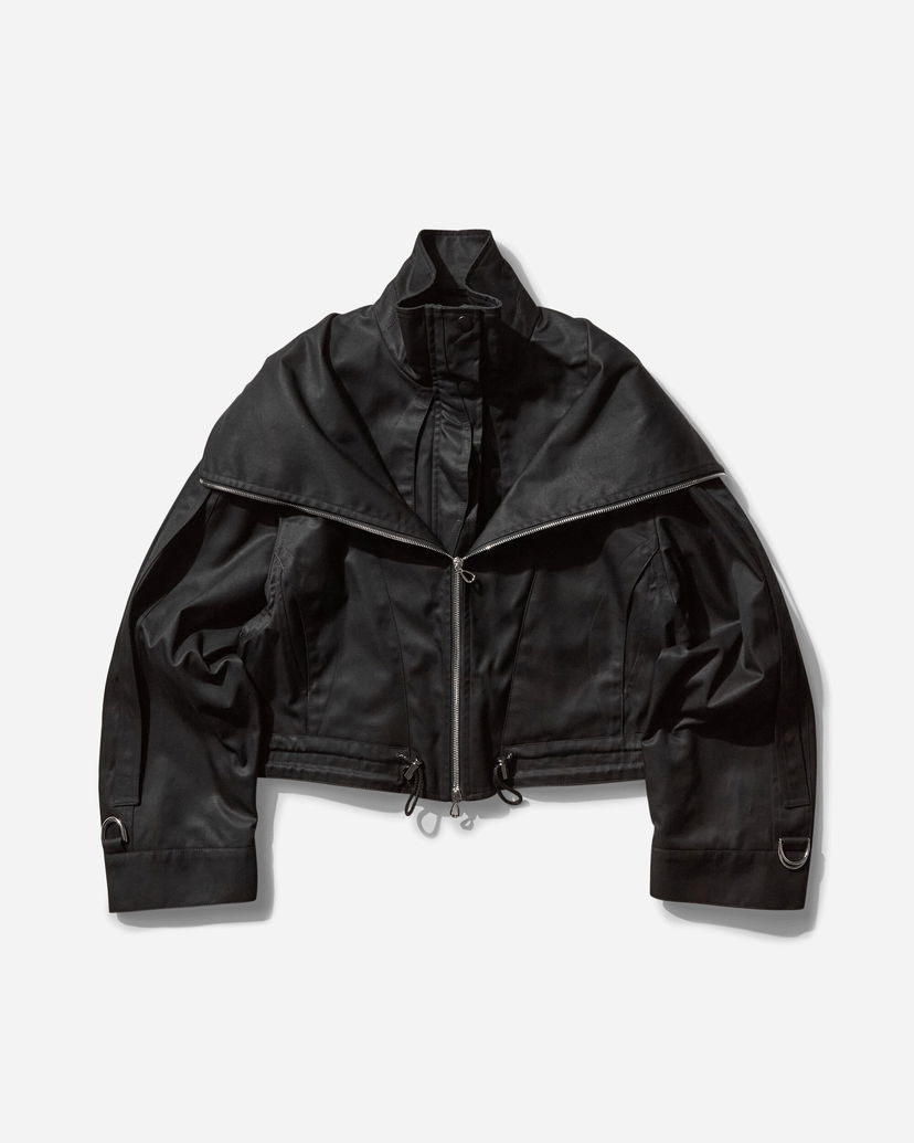 Jacka KIKO KOSTADINOV Erro Cropped Zip-Up Jacket Svart | KKWSS25J01 23