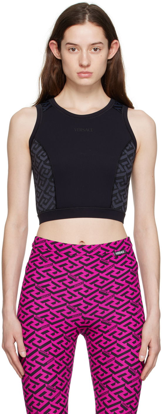 Linne Versace Versace Greca Sports Bra Svart | 1008682_1A06230_1B000