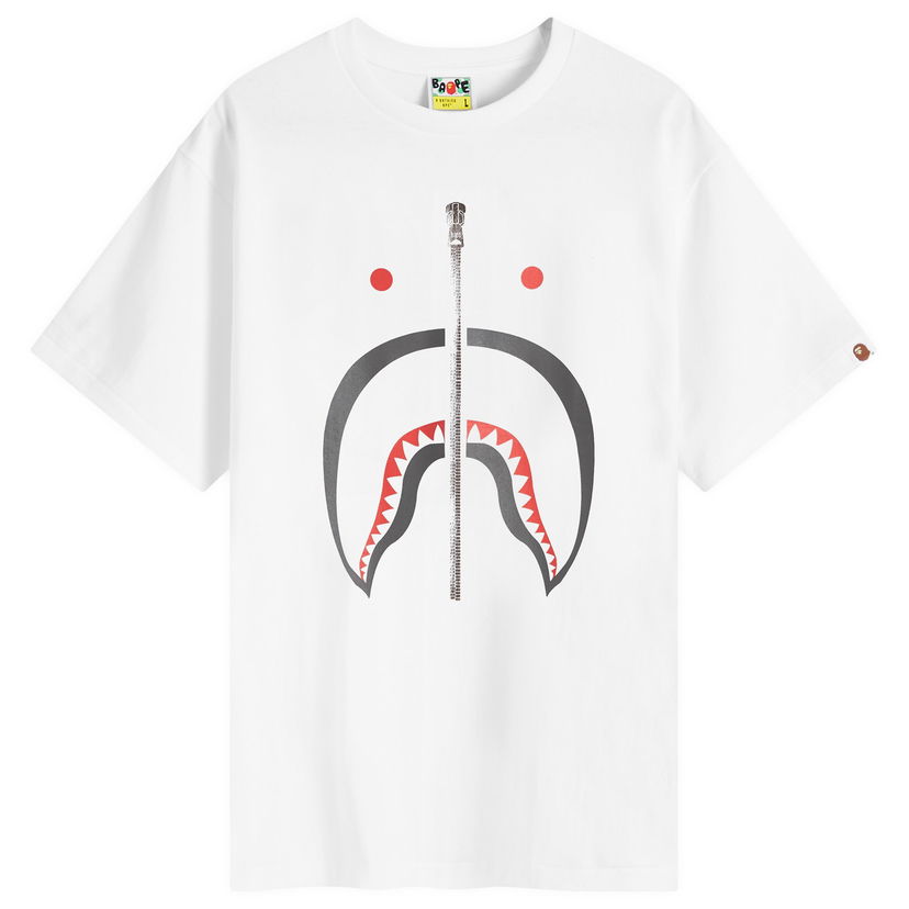 T-shirt BAPE A Bathing Ape Men's Shark T-Shirt in White, Size Large | END. Clothing Vit | 001TEK301003M-WHT
