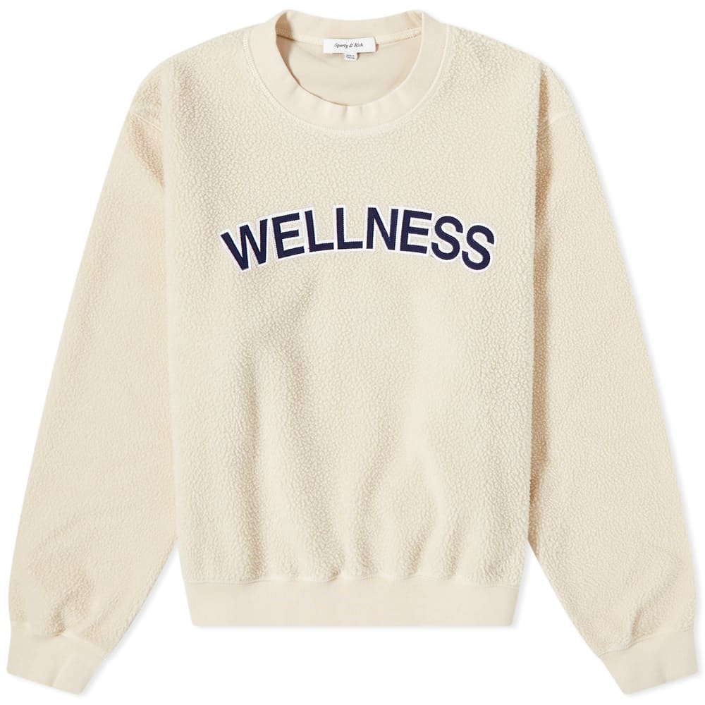 Sweatshirt Sporty & Rich Wellness Sherpa Sweatshirt Beige | CR666CR, 0
