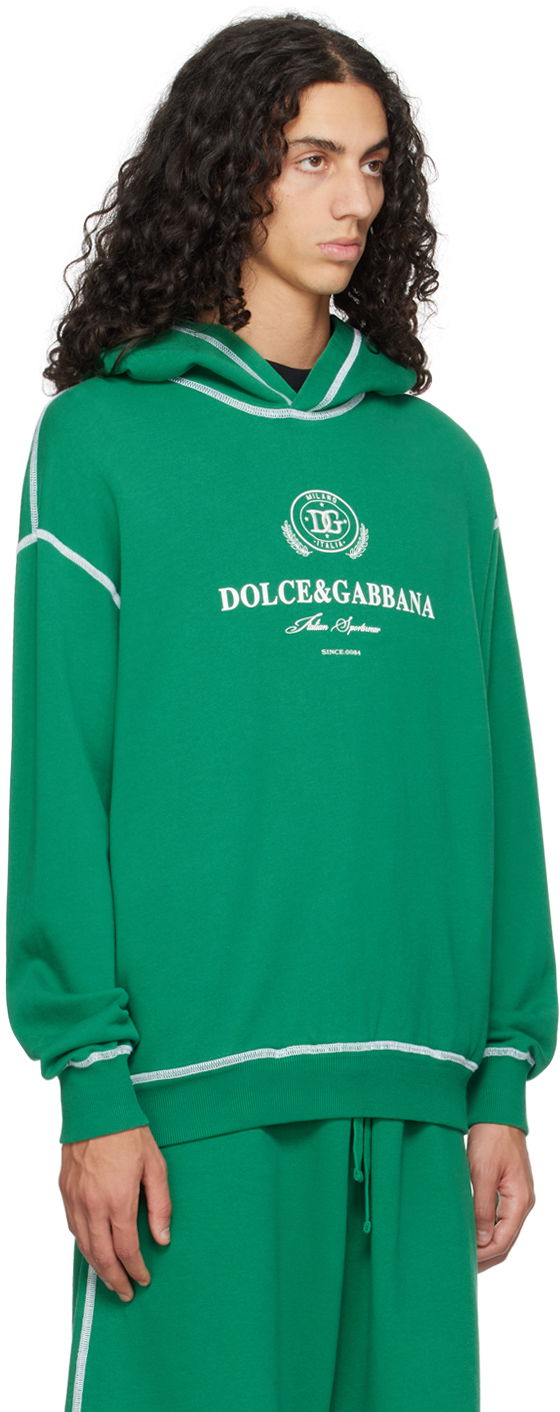 Sweatshirt Dolce & Gabbana Designer Logo Hoodie Grön | G9BDXZG7NON, 1