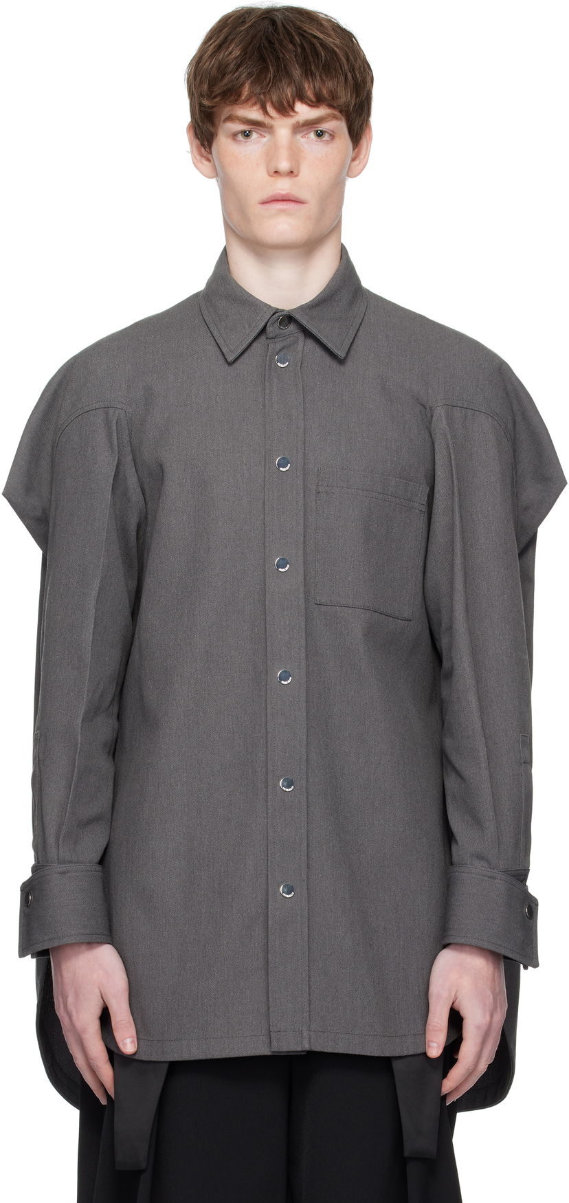 Skjorta Jean Paul Gaultier Jean Paul Gaultier Canvas Shirt Grå | 25/03-U-ST024-W008-04