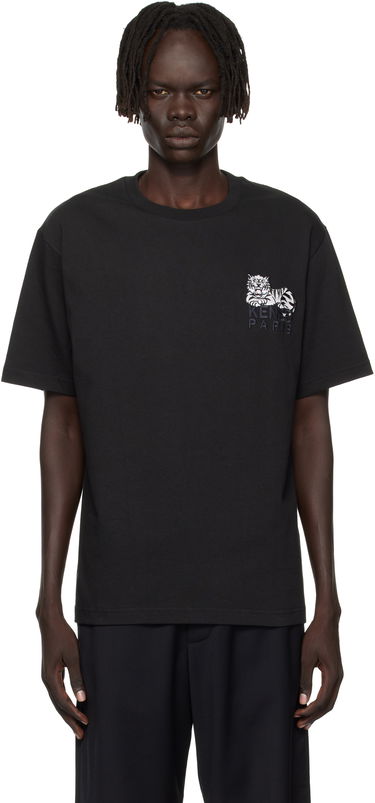 T-shirt KENZO Kenzo Paris 'KENZO Happy Tiger' Embroidered T-Shirt Svart | FF65TS2554SI, 0