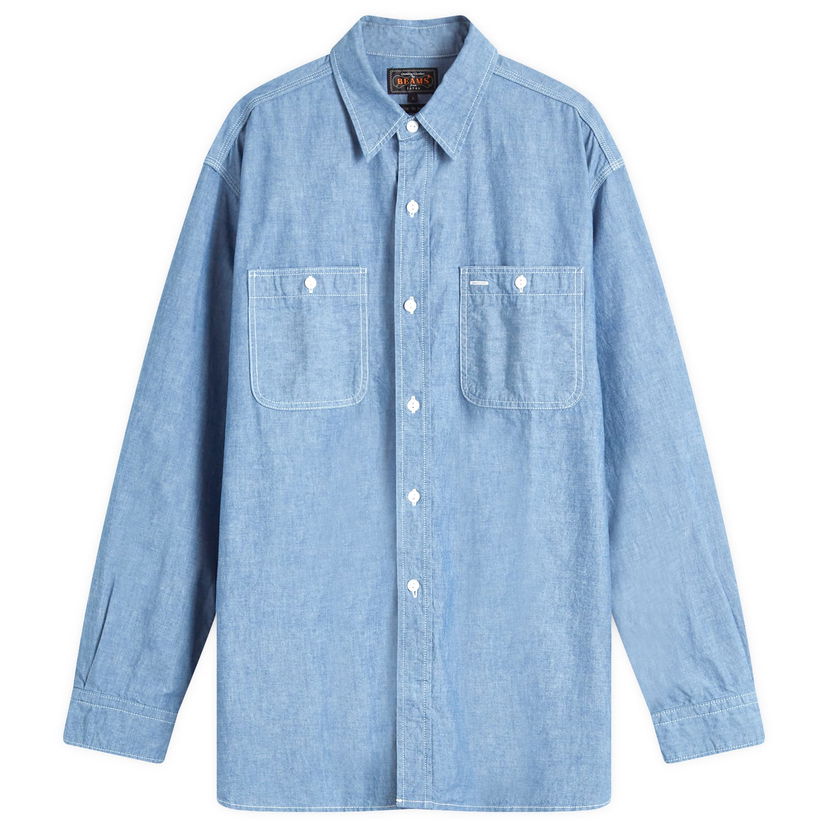 Skjorta BEAMS Beams Plus Work Shirt Blå | 3811-0924-139-70