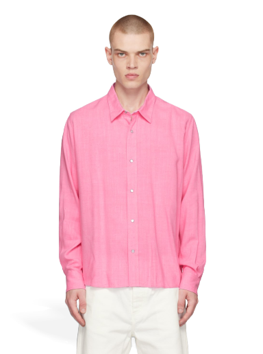 Skjorta AMI Press-Stud Shirt Rosa | HSH117.VI0003